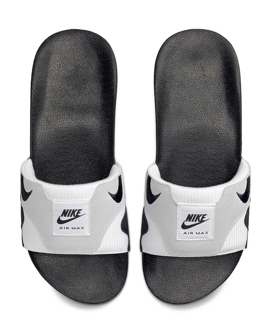 Air Max 1 Slides White and Black