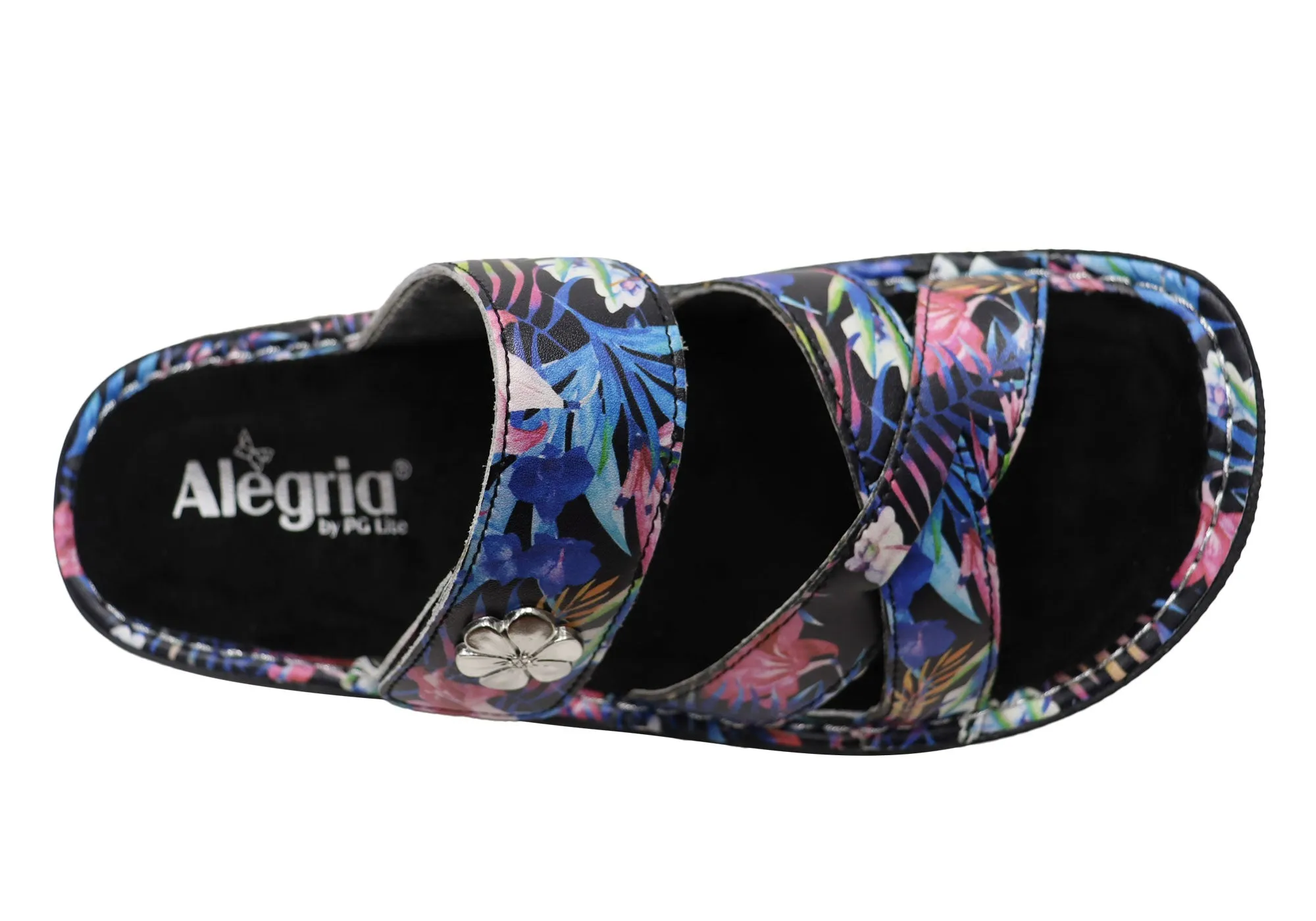 Alegria Victoriah Womens Comfortable Leather Slides Sandals