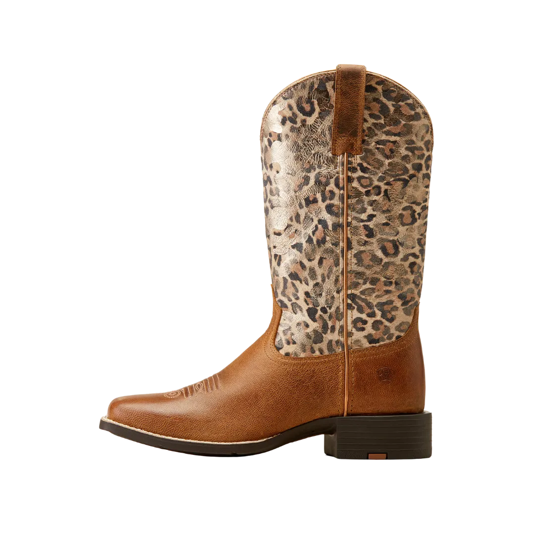 Ariat Women's Round Up Wide Pearl Brown Boot