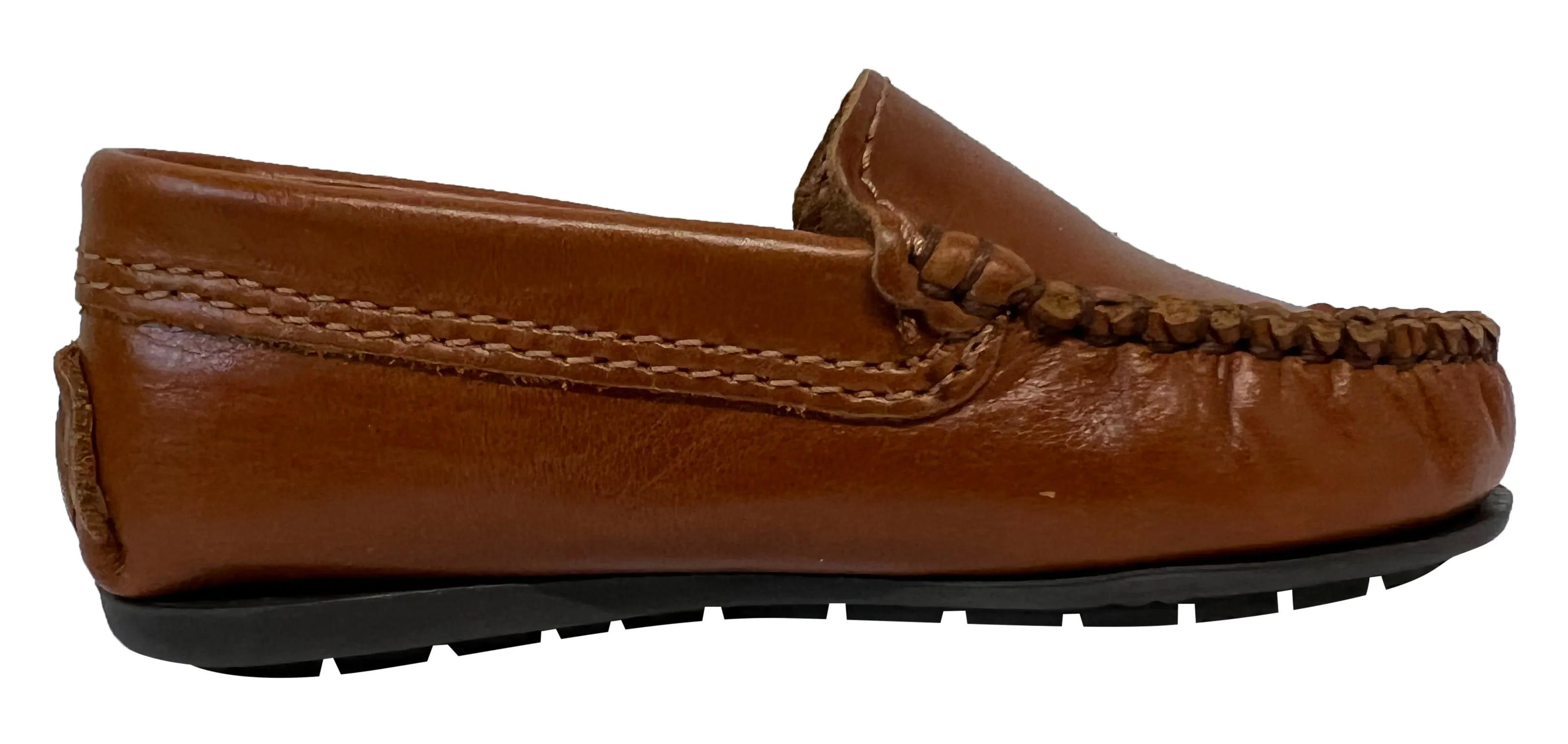 Atlanta Mocassin Boy's and Girl's Leather Loafers, Tawny Sierra