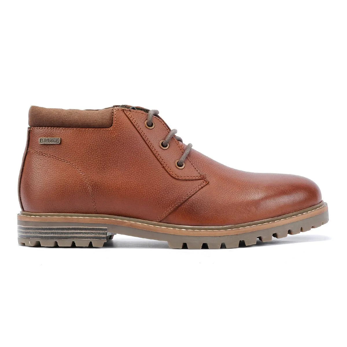 Barbour Boulder Leather Men's Teak Boots