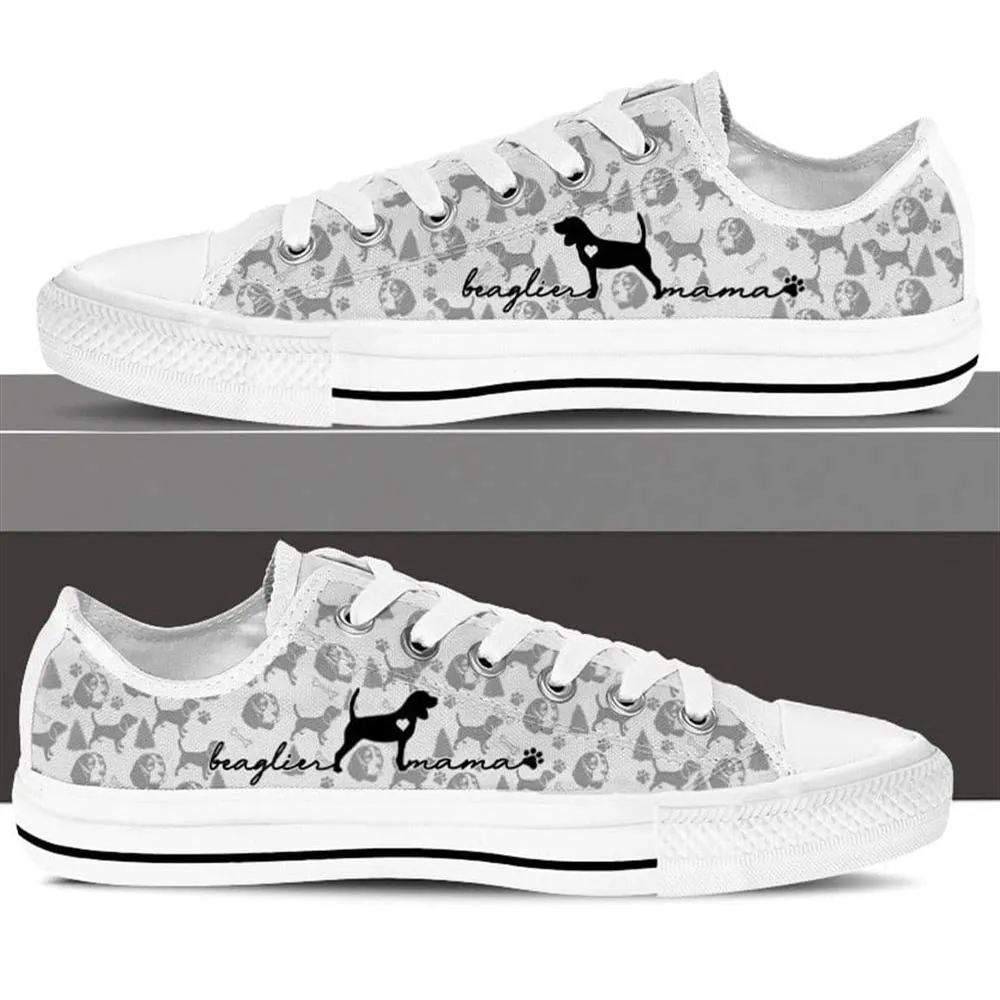 Beaglier Low Top Shoes, Dog Printed Shoes, Canvas Shoes For Men, Women