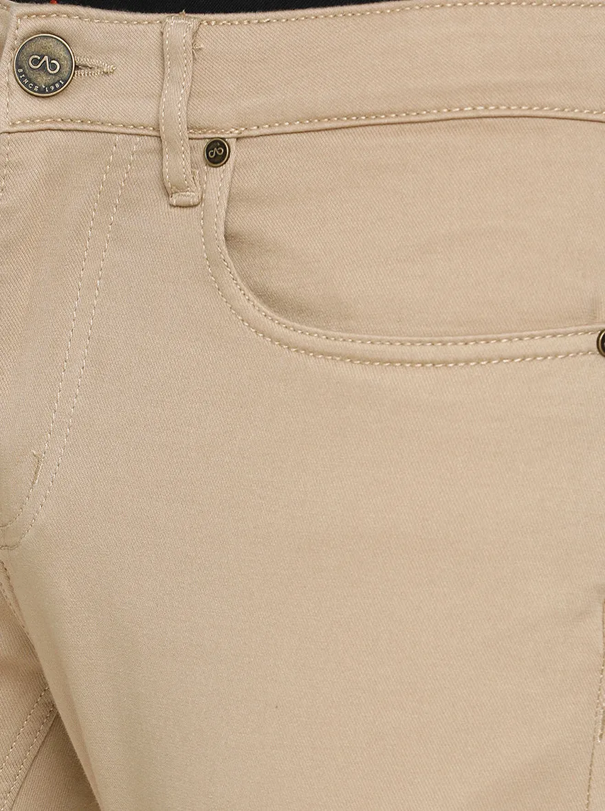 Beige Washed Slim Fit Jeans | JadeBlue