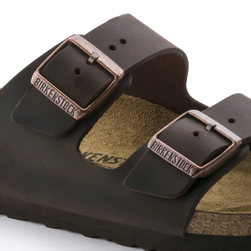 BIRKENSTOCK ARIZONA CLASSIC FOOTBED SANDAL - HABANA OILED LEATHER