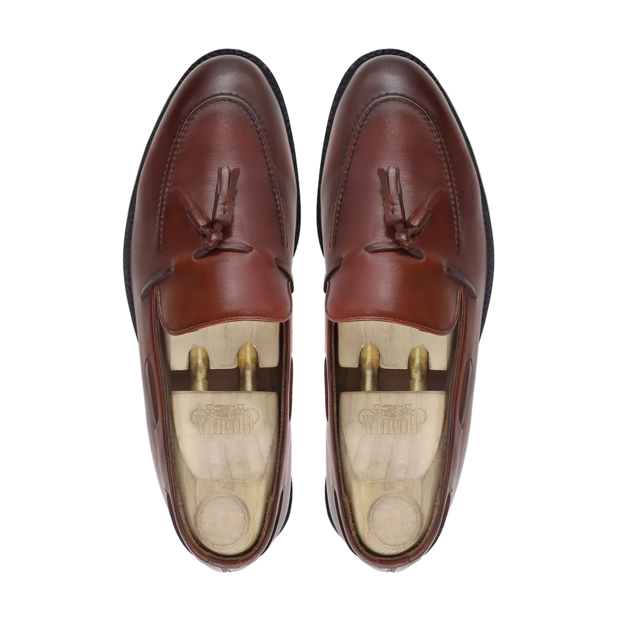 Brenti - Men's Reddish Brown Calf Leather Loafer