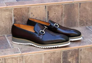 Calfskin Slip-On Horsebit Loafer Chestnut