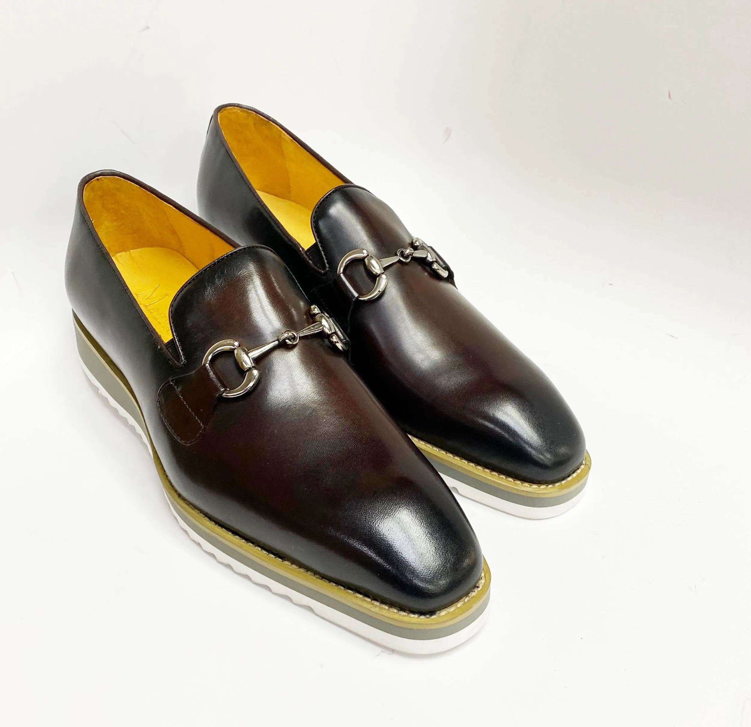 Calfskin Slip-On Horsebit Loafer Chestnut