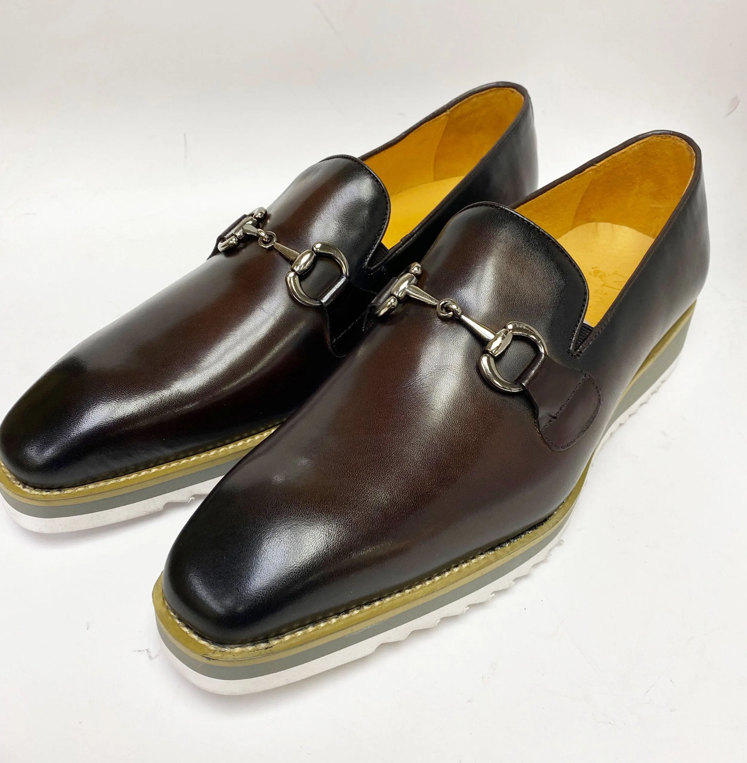 Calfskin Slip-On Horsebit Loafer Chestnut