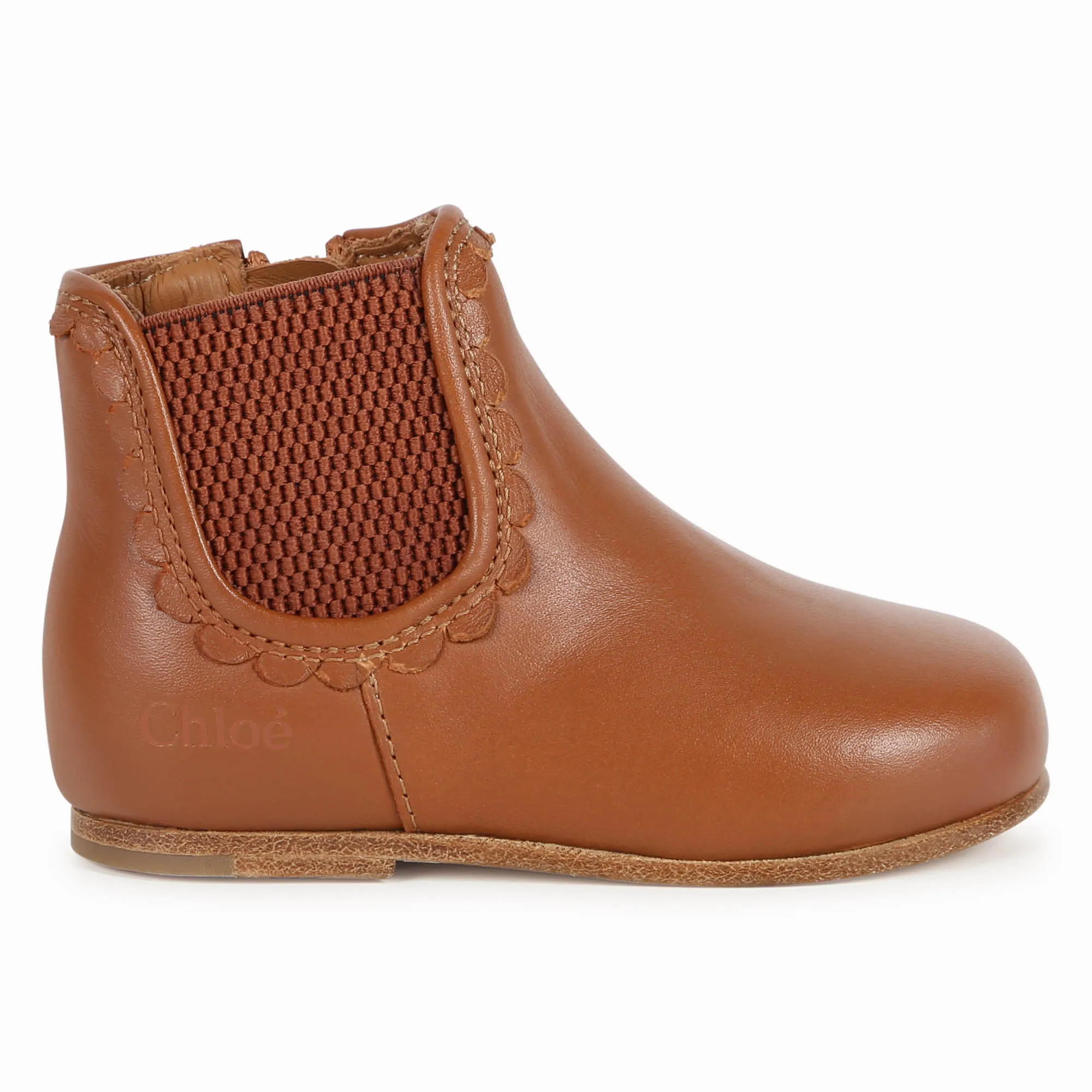 Chocolate Brown Little Girl Ankle Boots