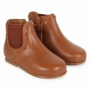 Chocolate Brown Little Girl Ankle Boots