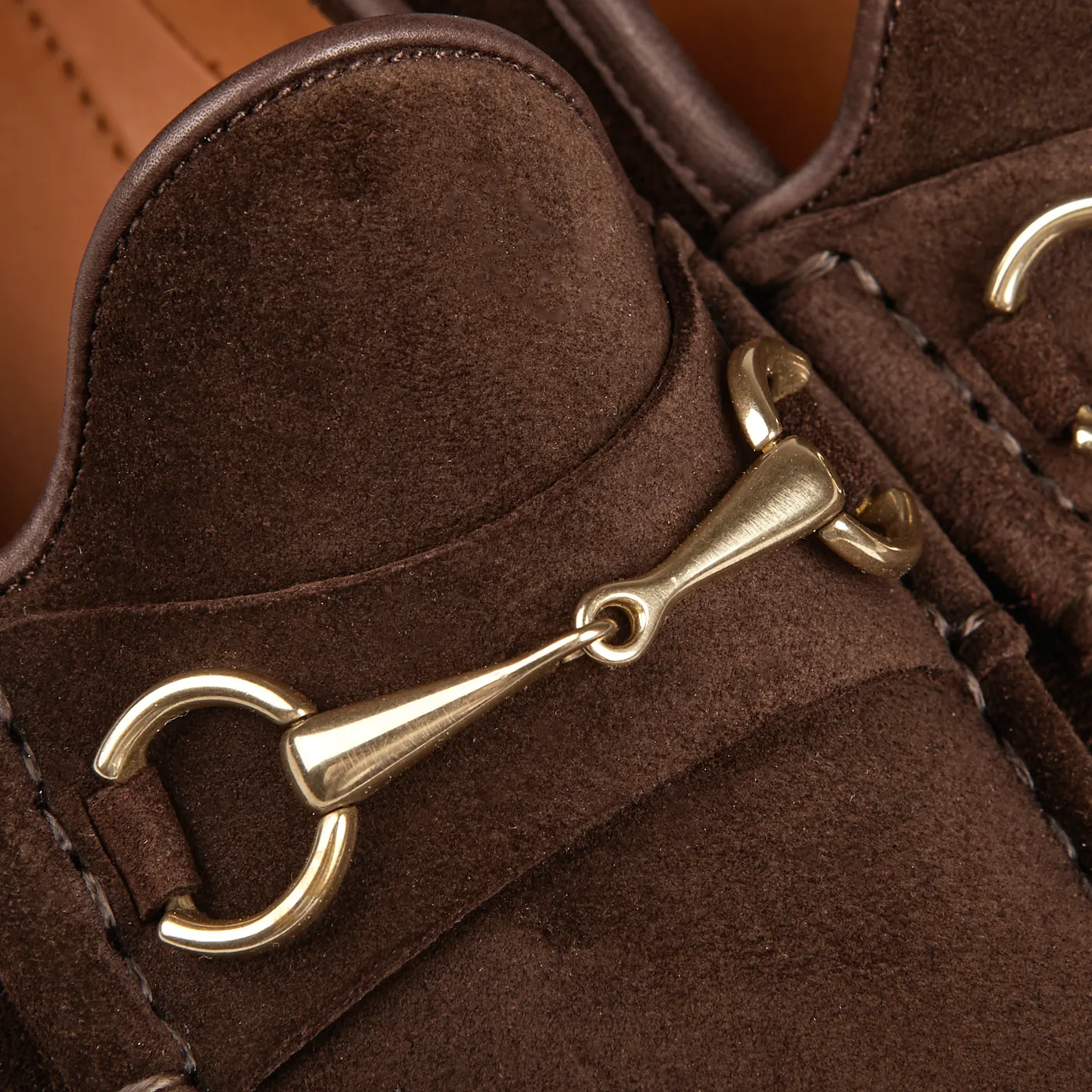 Chocolate Suede Leather Xim Horsebit Loafers