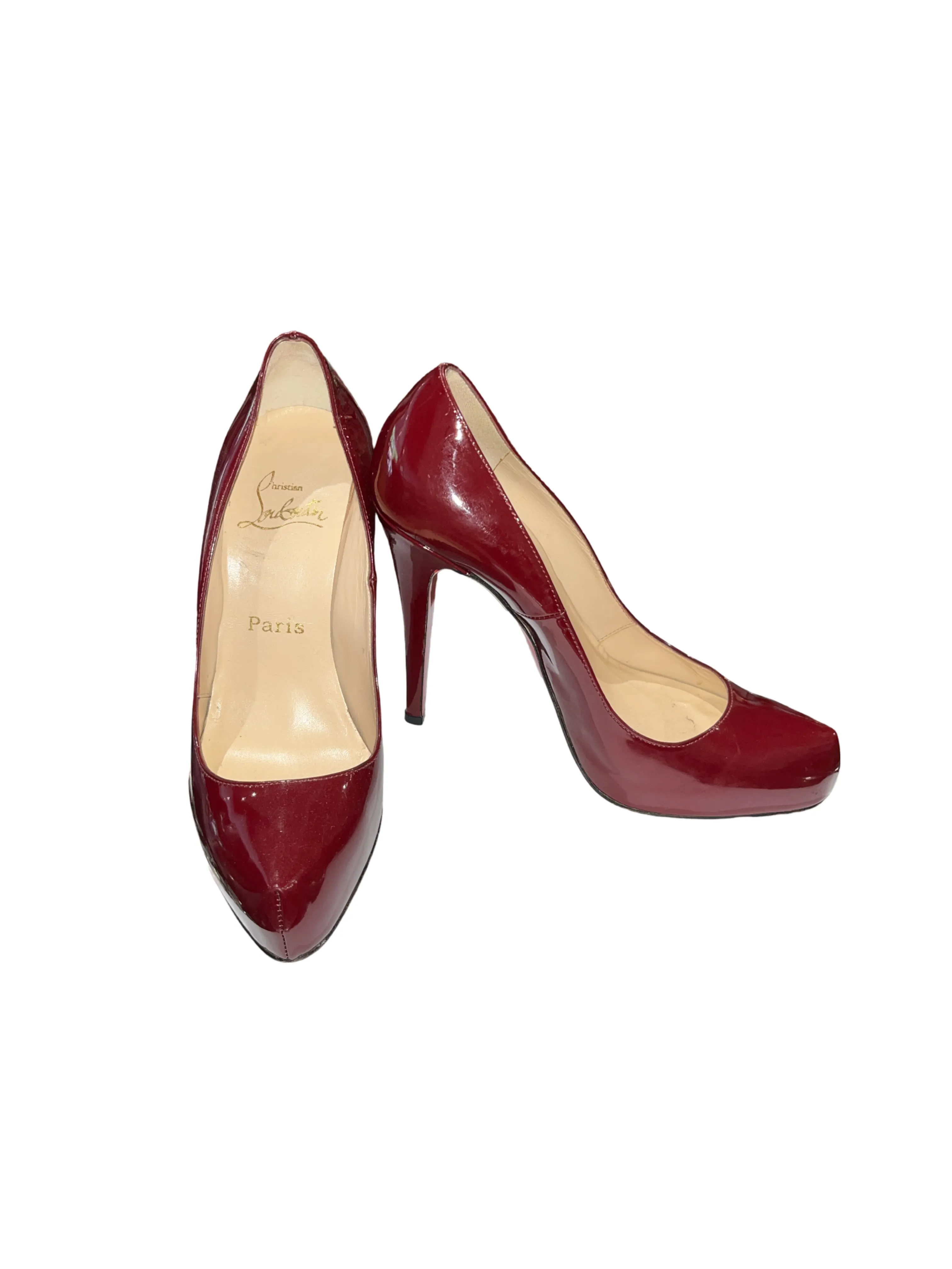 Christian Louboutin Burgundy Patent Leather Rolandos /37