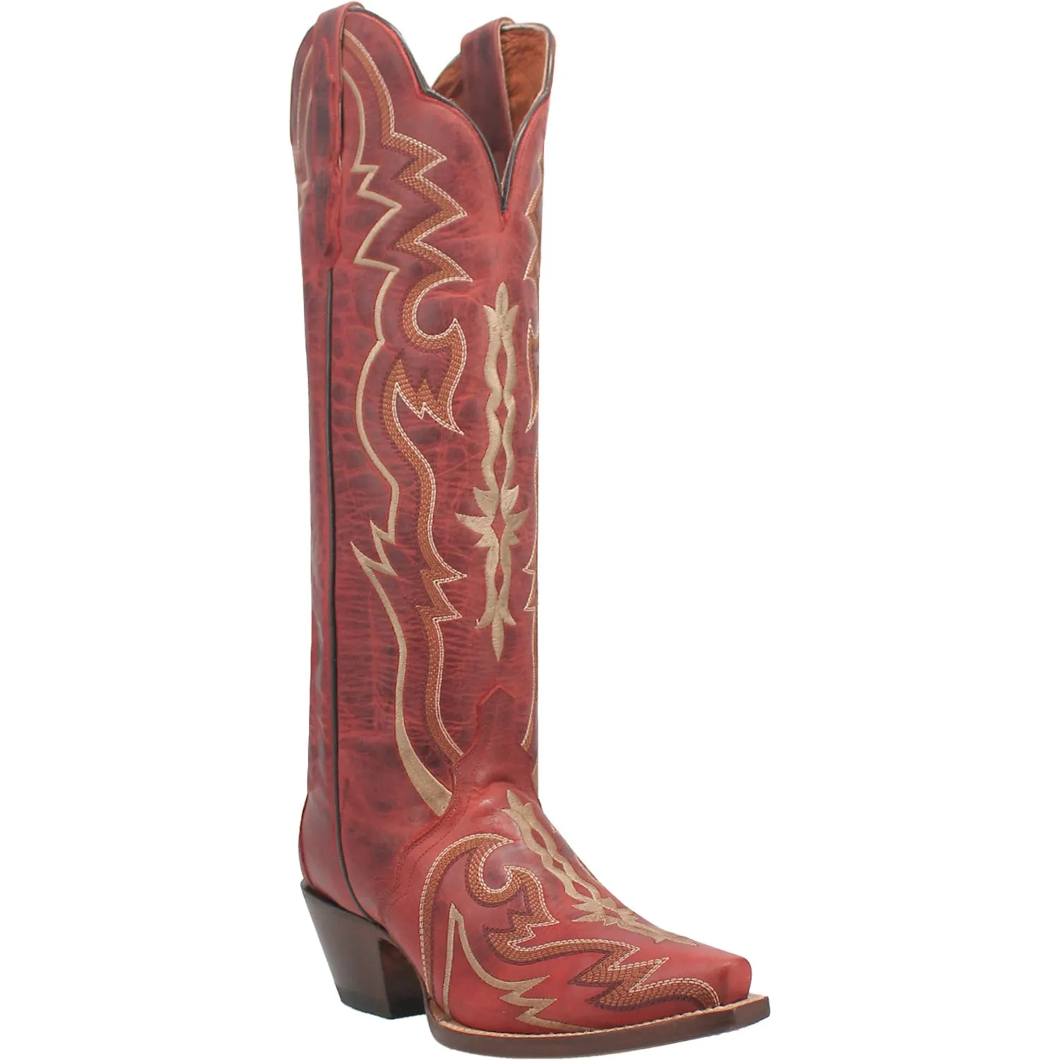 Dan Post Womens Silvie Red Leather Fashion Boots