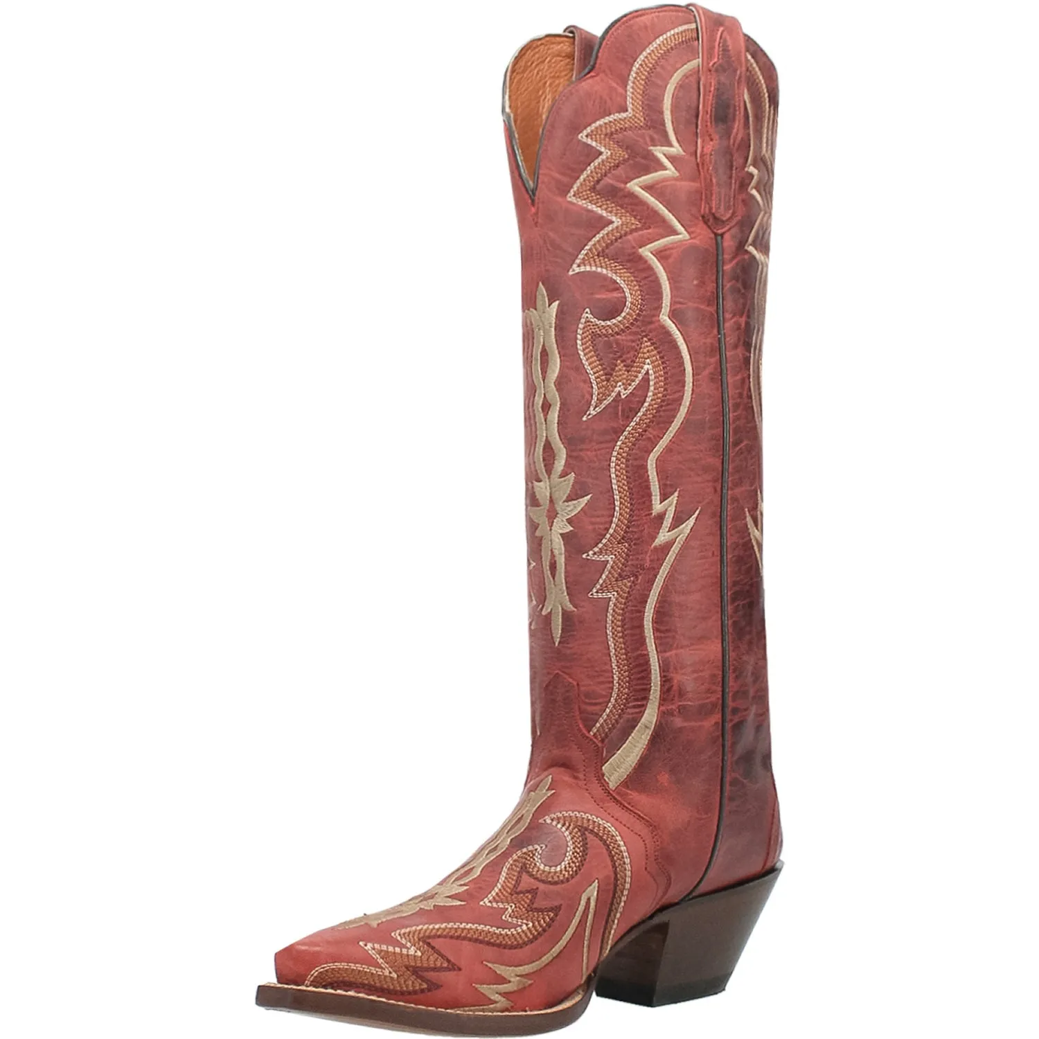 Dan Post Womens Silvie Red Leather Fashion Boots