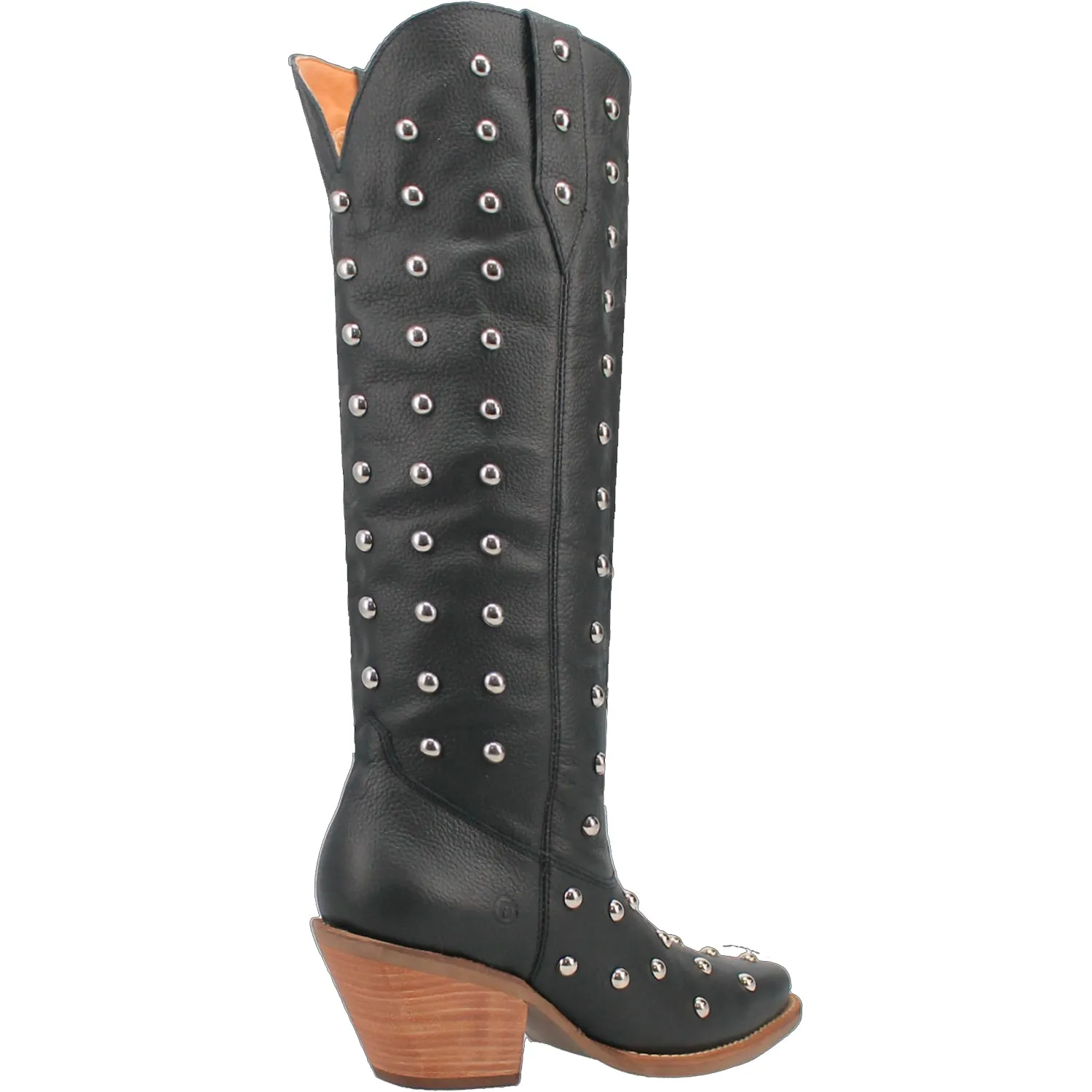 Dingo Womens Broadway Bunny Black Leather Cowboy Boots