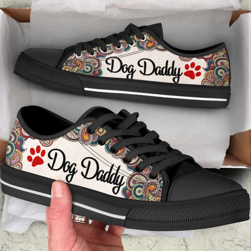 Dog Daddy Paisley Low Top Shoes Canvas Sneakers Casual Shoes, Dog Printed Shoes, Canvas Shoes For Men, Women