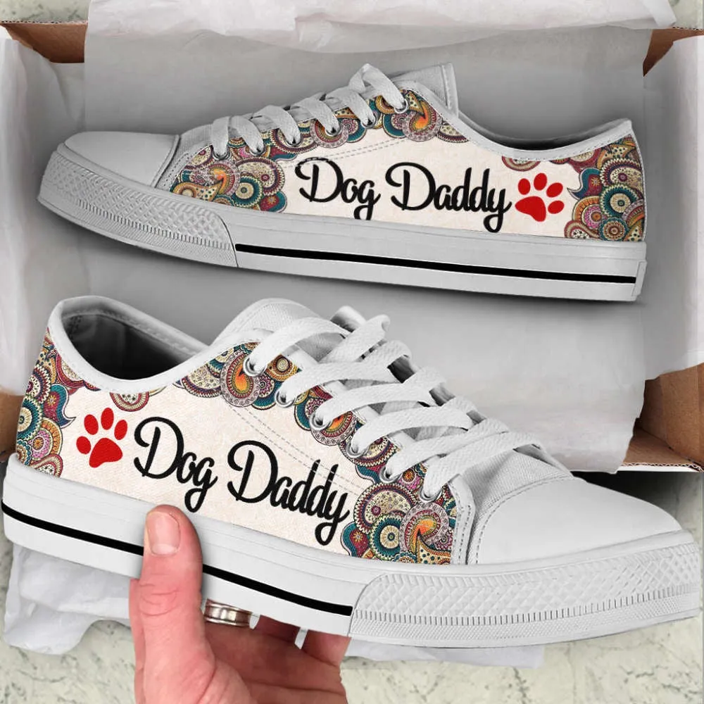 Dog Daddy Paisley Low Top Shoes Canvas Sneakers Casual Shoes, Dog Printed Shoes, Canvas Shoes For Men, Women