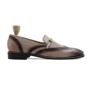 Drammen - Men's Burnished Beige Calf Leather Loafer