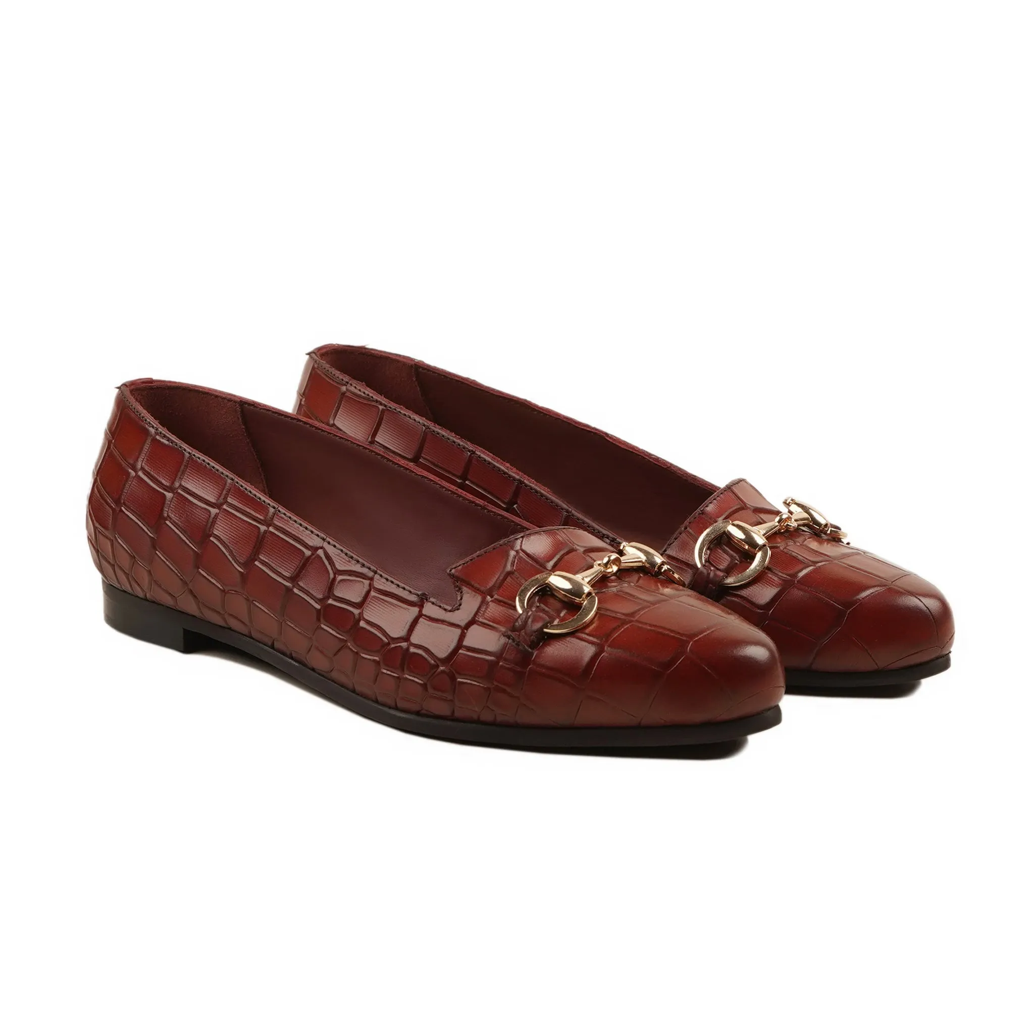 Everett - Ladies Oxblood Calf Leather Loafer