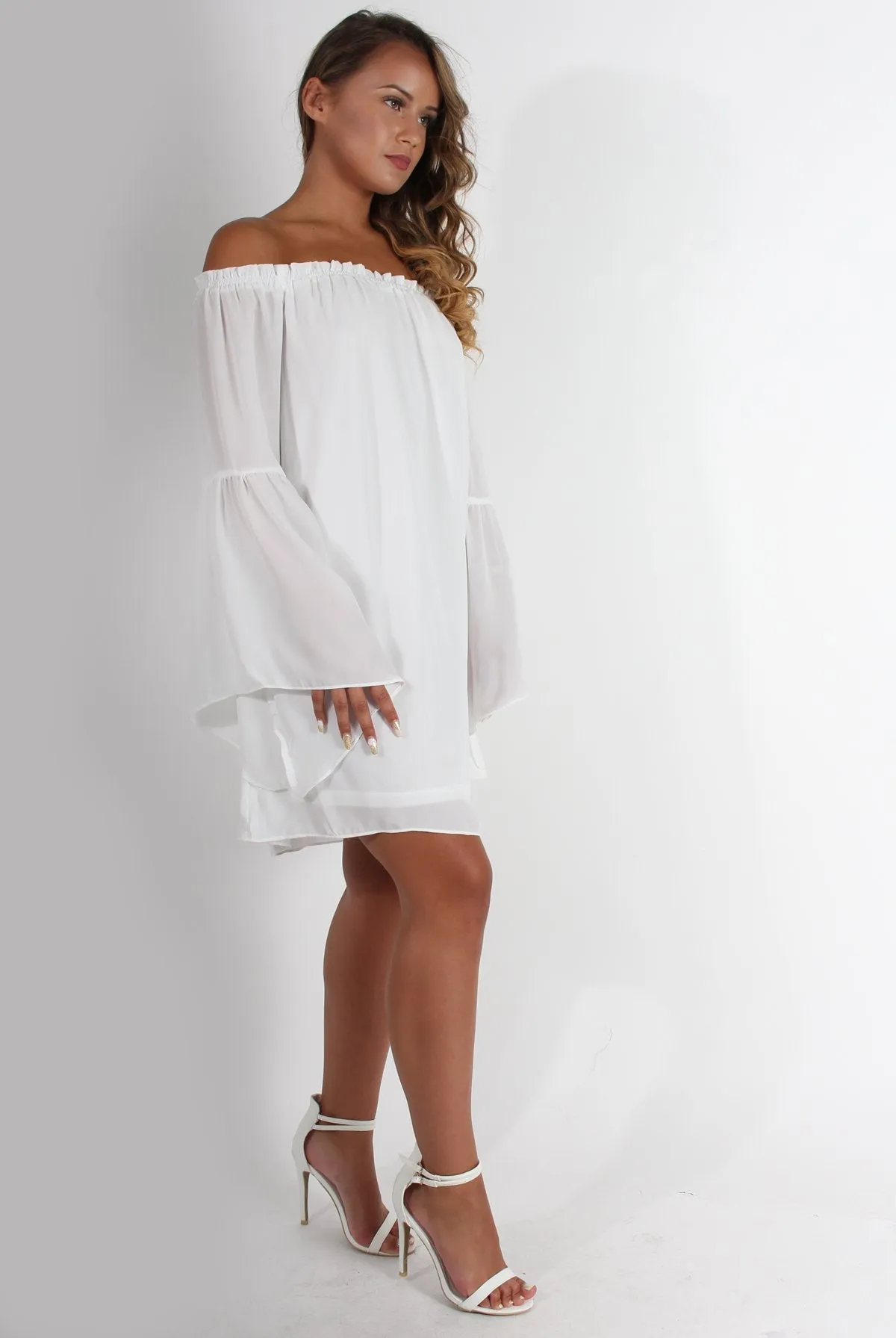 Gabriel White Off The Shoulder Dress