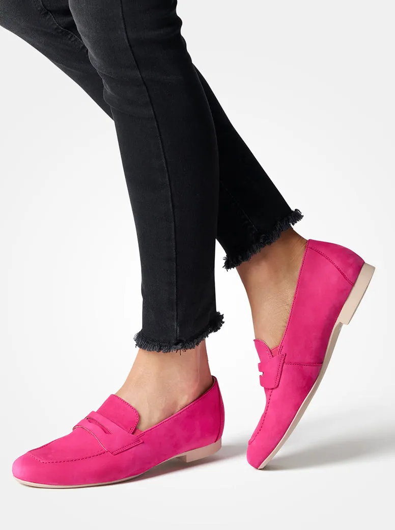 Geneva pink suede