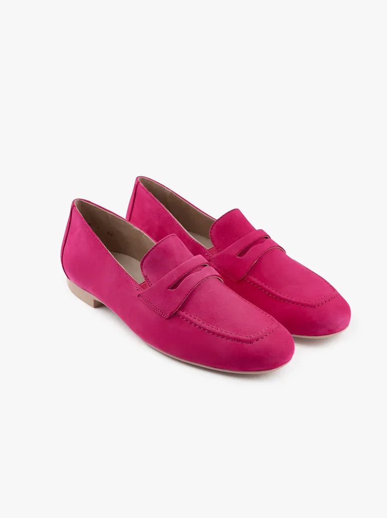 Geneva pink suede