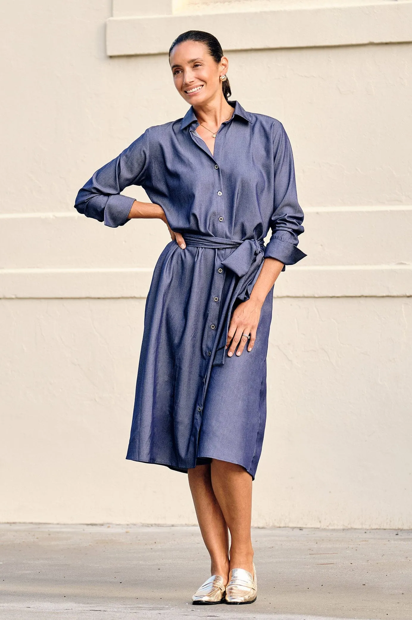 Hadley Long Sleeve Tencel Dress