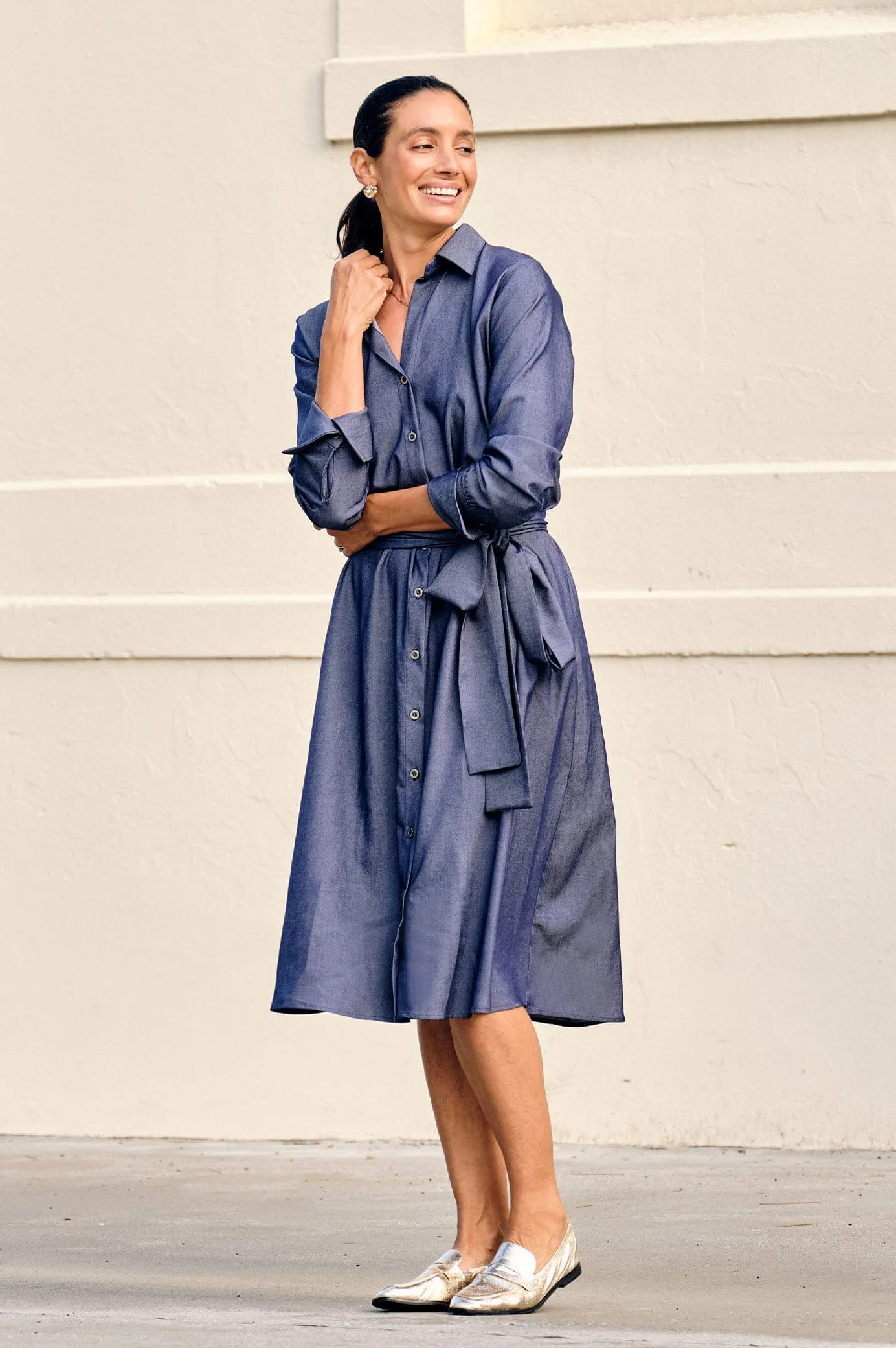 Hadley Long Sleeve Tencel Dress