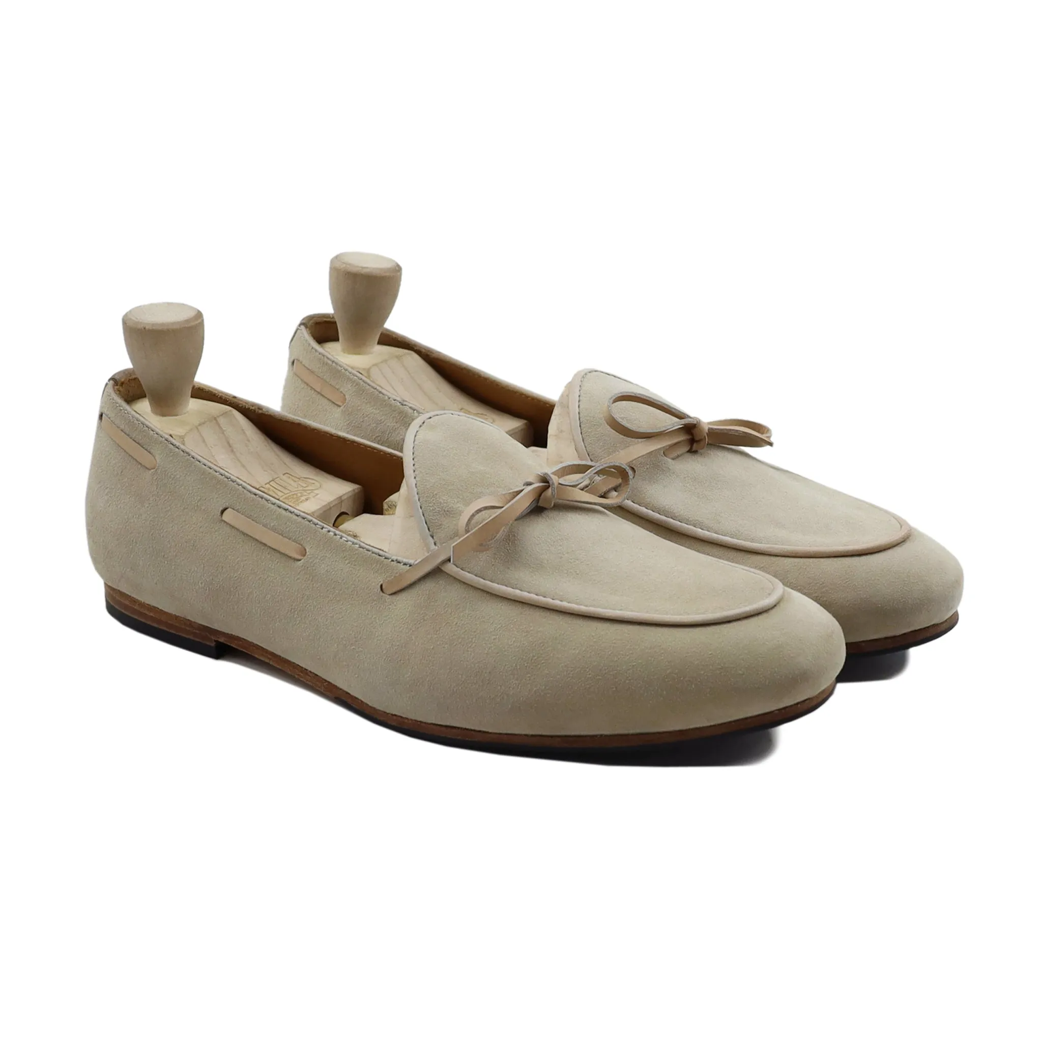 Halmstad - Men's Neutral Kid Suede Loafer