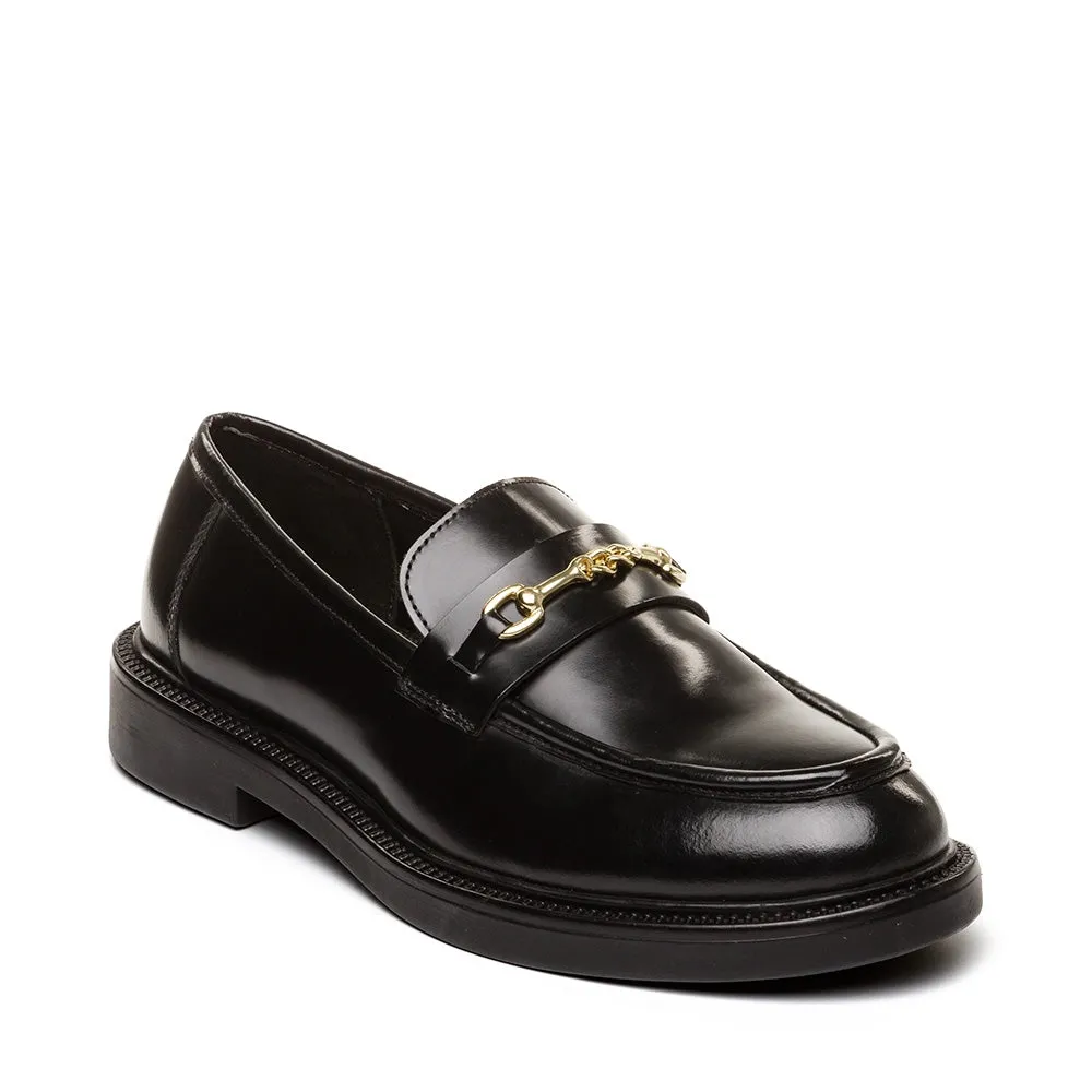 Huddles Loafer BLACK LEATHER