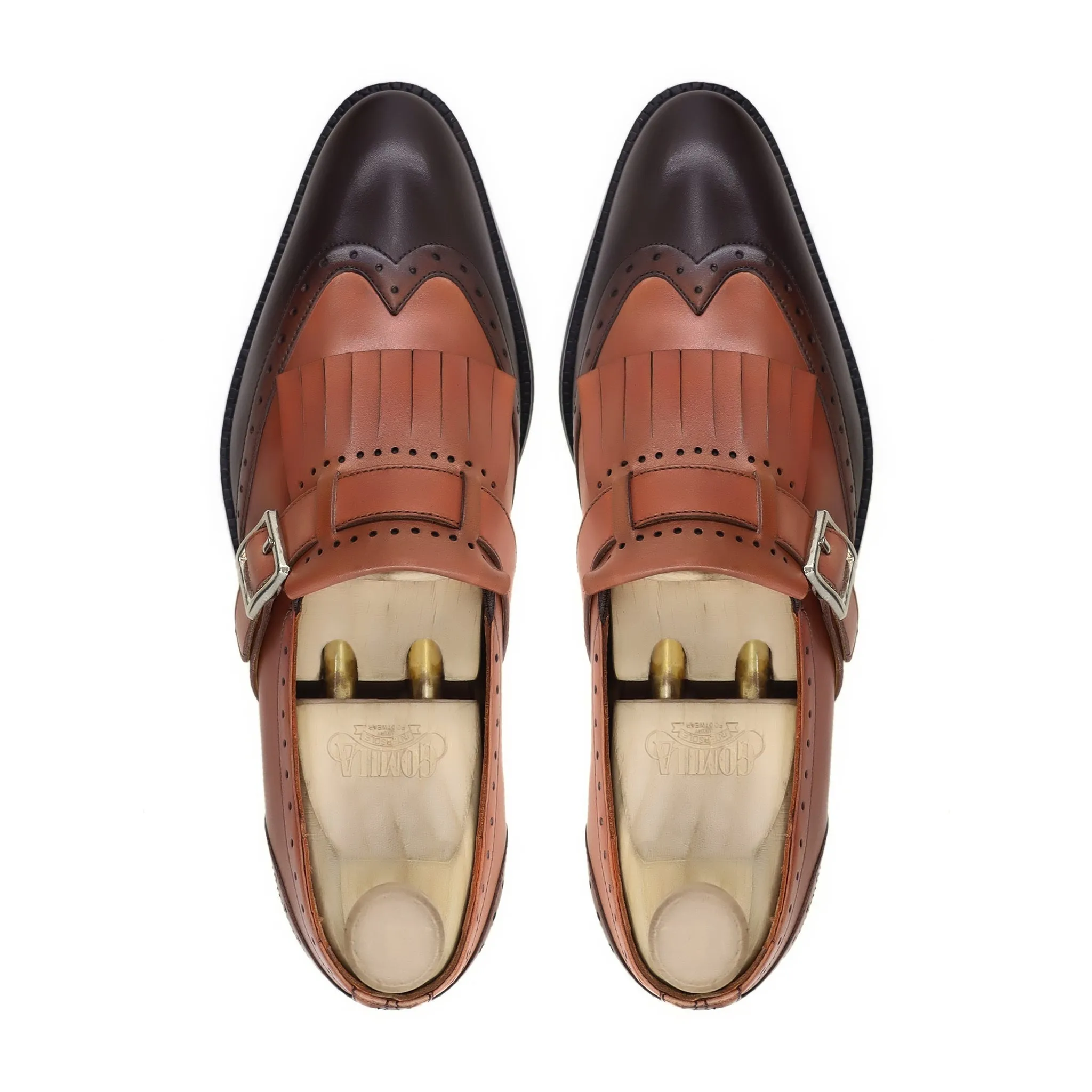 Ilkay - Men's Tan and Dark Brown Calf Leather Loafer