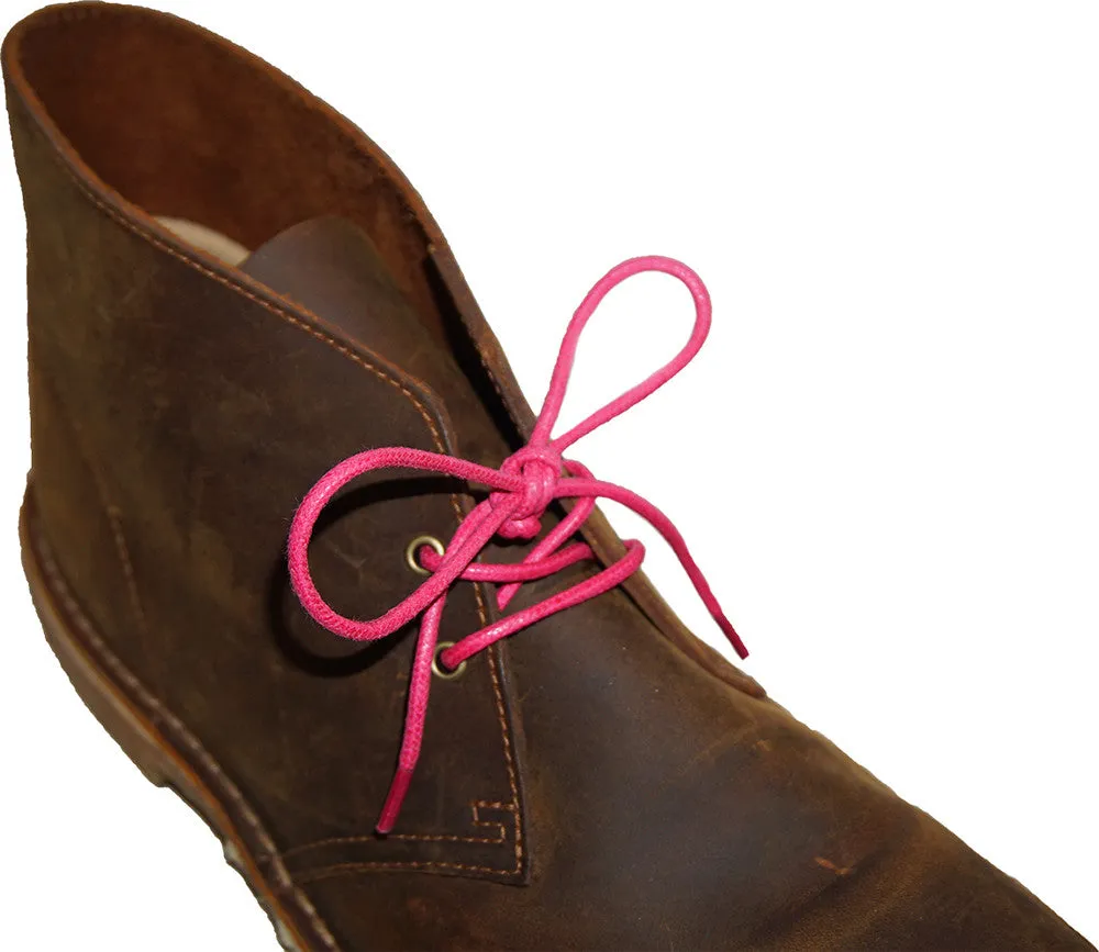 [Magenta Pink] - Round Waxed Cotton Shoelaces