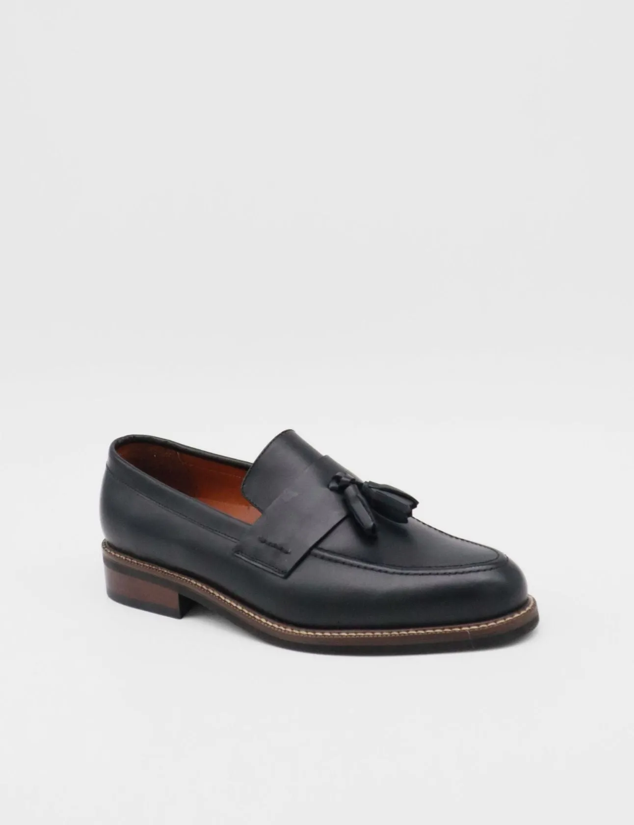 Manhattan loafers in black leather mens shoes