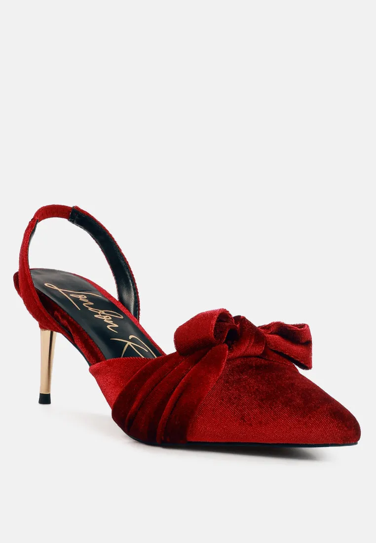 Mayfair Velvet High Heel Mule Sandals