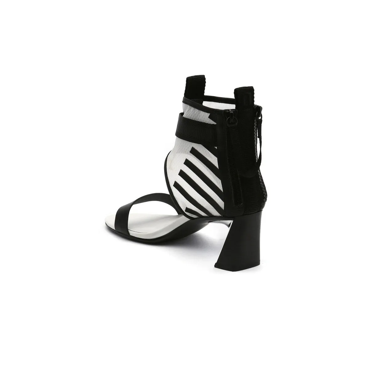 Open Toe Sandals with Wide Mesh Ankle Straps