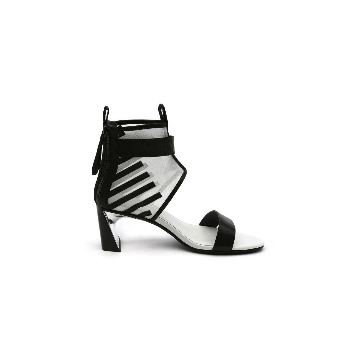 Open Toe Sandals with Wide Mesh Ankle Straps