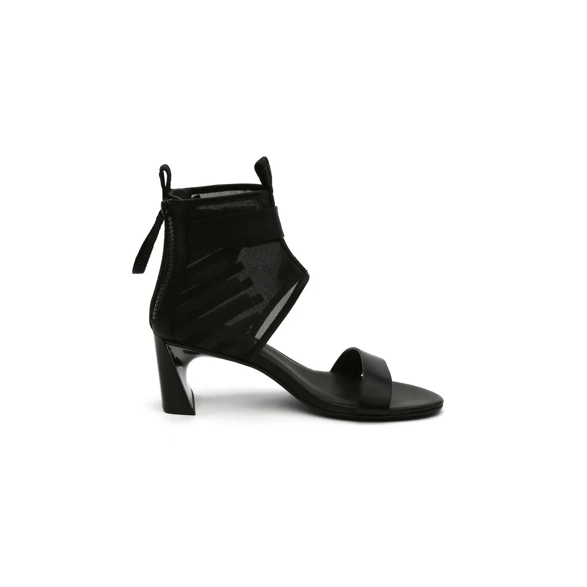 Open Toe Sandals with Wide Mesh Ankle Straps