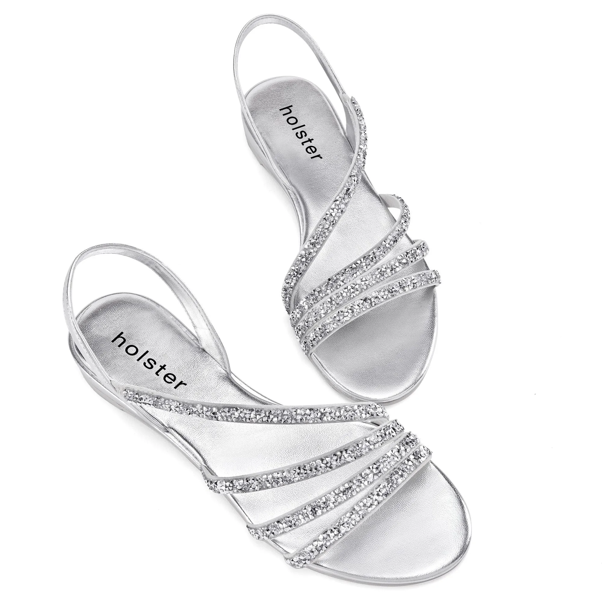 Party Low Wedge - Silver