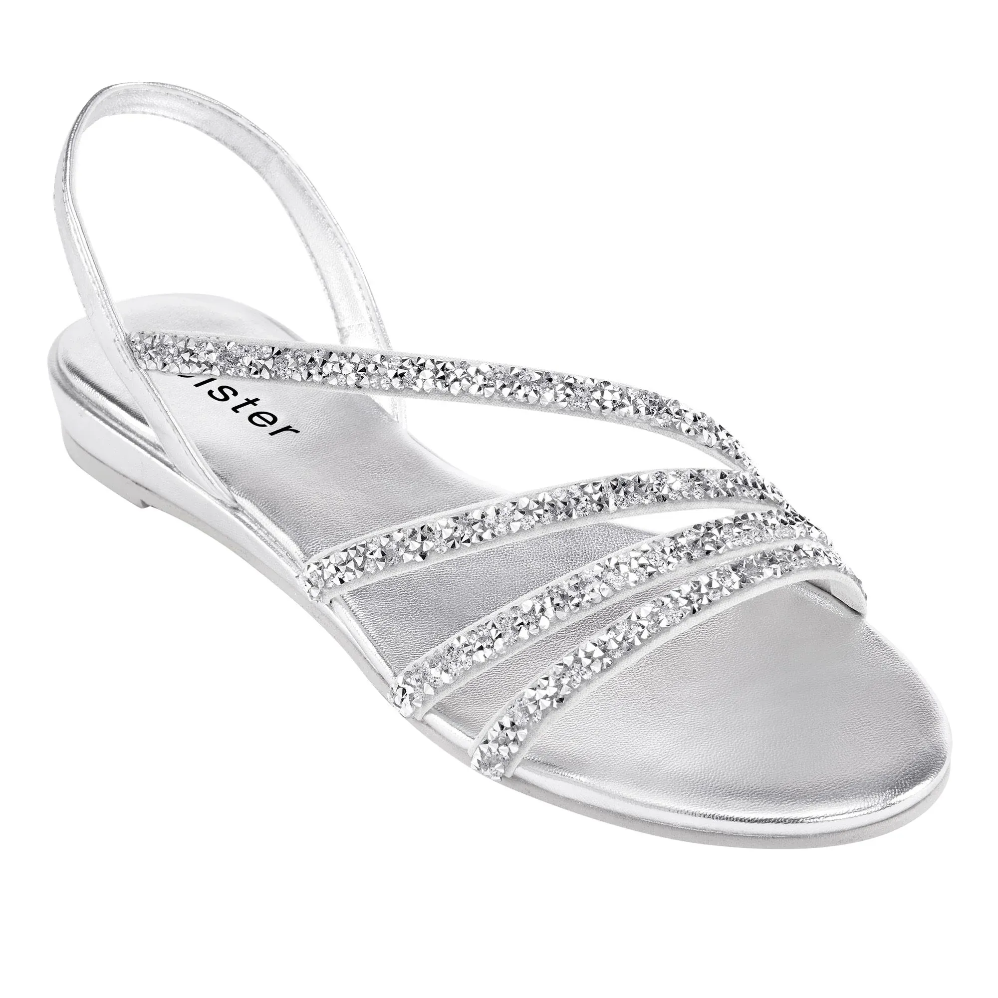 Party Low Wedge - Silver