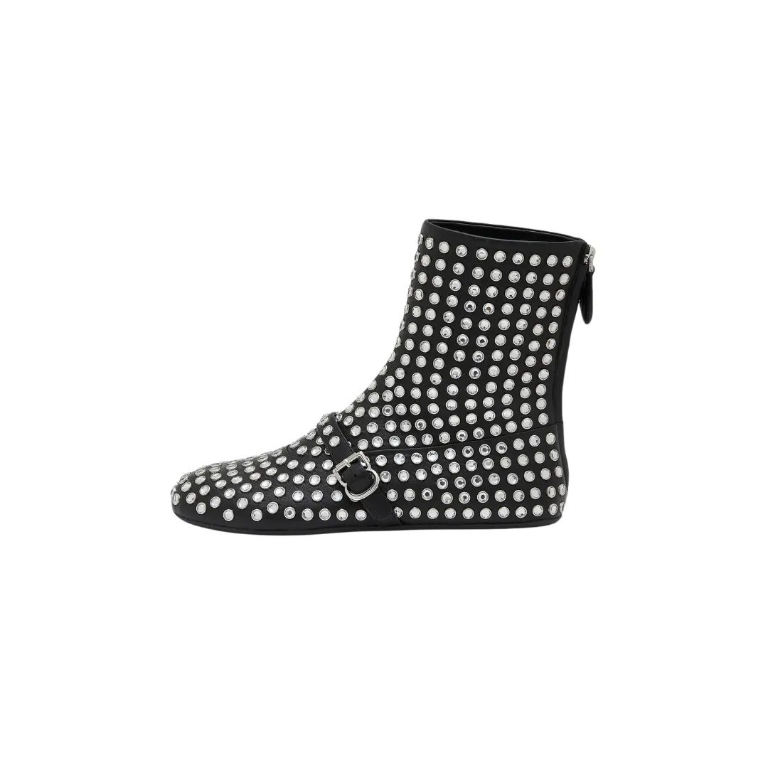 Pre Order:  Round Head Flat Bottom Short Boots