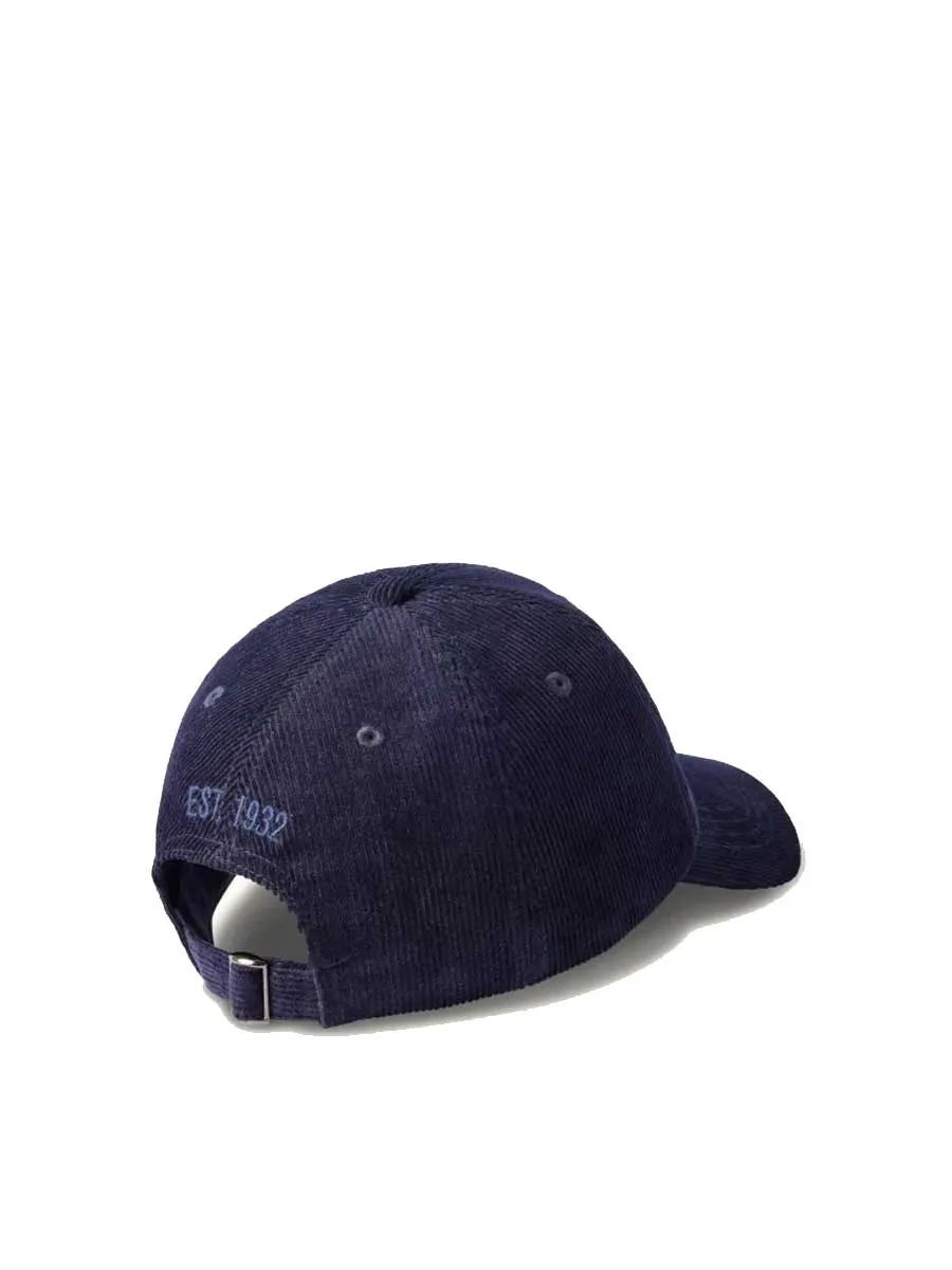 RM WILLIAMS Cap - Longhorn Steers Head Mini Logo - Navy Corduroy