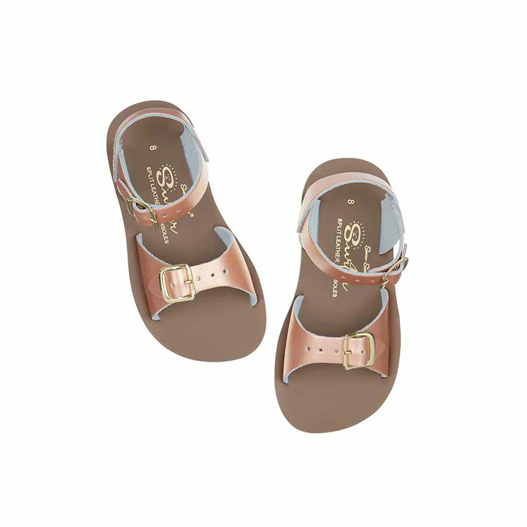 Salt-Water Sun-San Kid's Sandals - Surfer - Rose Gold