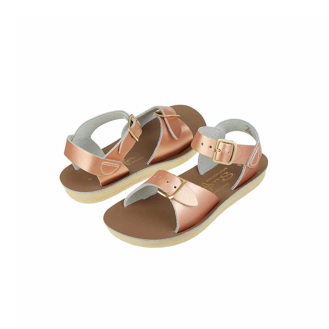 Salt-Water Sun-San Kid's Sandals - Surfer - Rose Gold