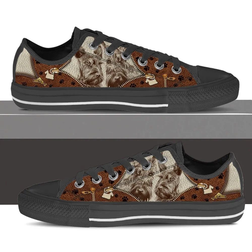 Scottish Terrier Low Top Shoes - Low Top Sneaker - Dog Walking Shoes Men Women, Dog Printed Shoes, Canvas Shoes For Men, Women