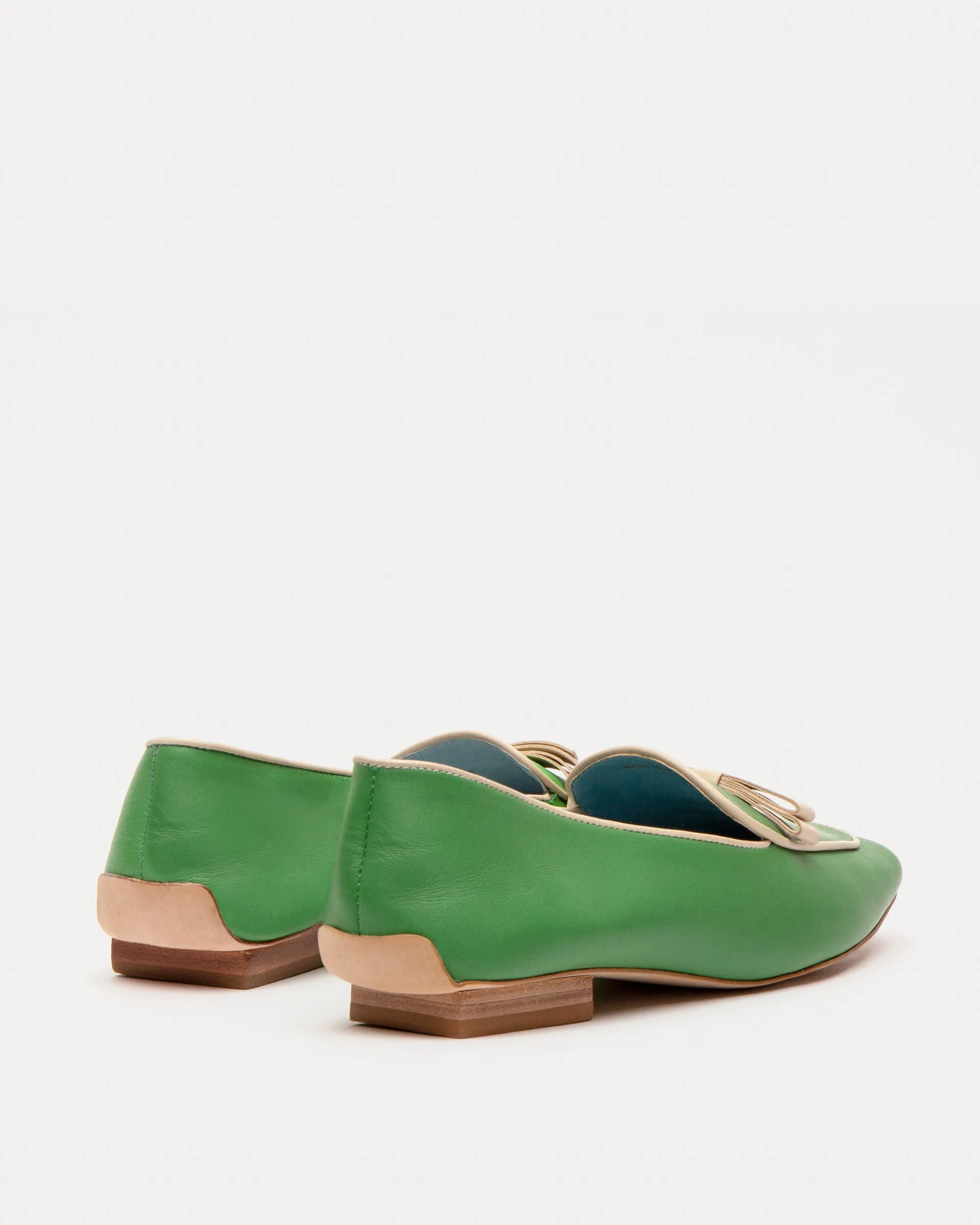 Suzanne Loafer Leather Green Oyster