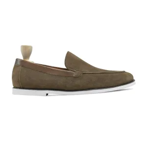 Tehya - Men's Brown Kid Suede Loafer