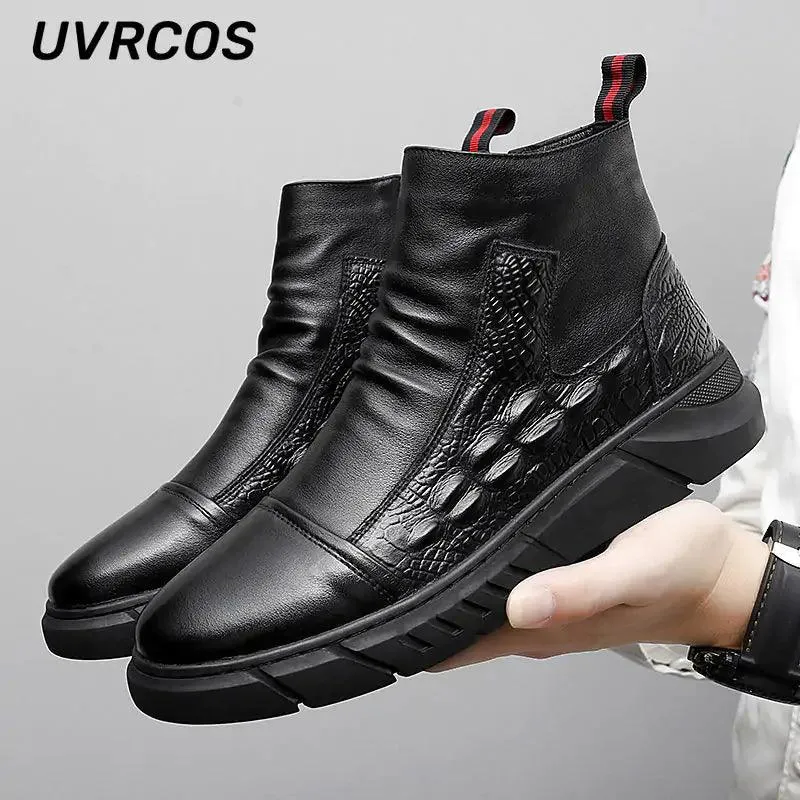 Thick-soled Men Work Boots Shoes