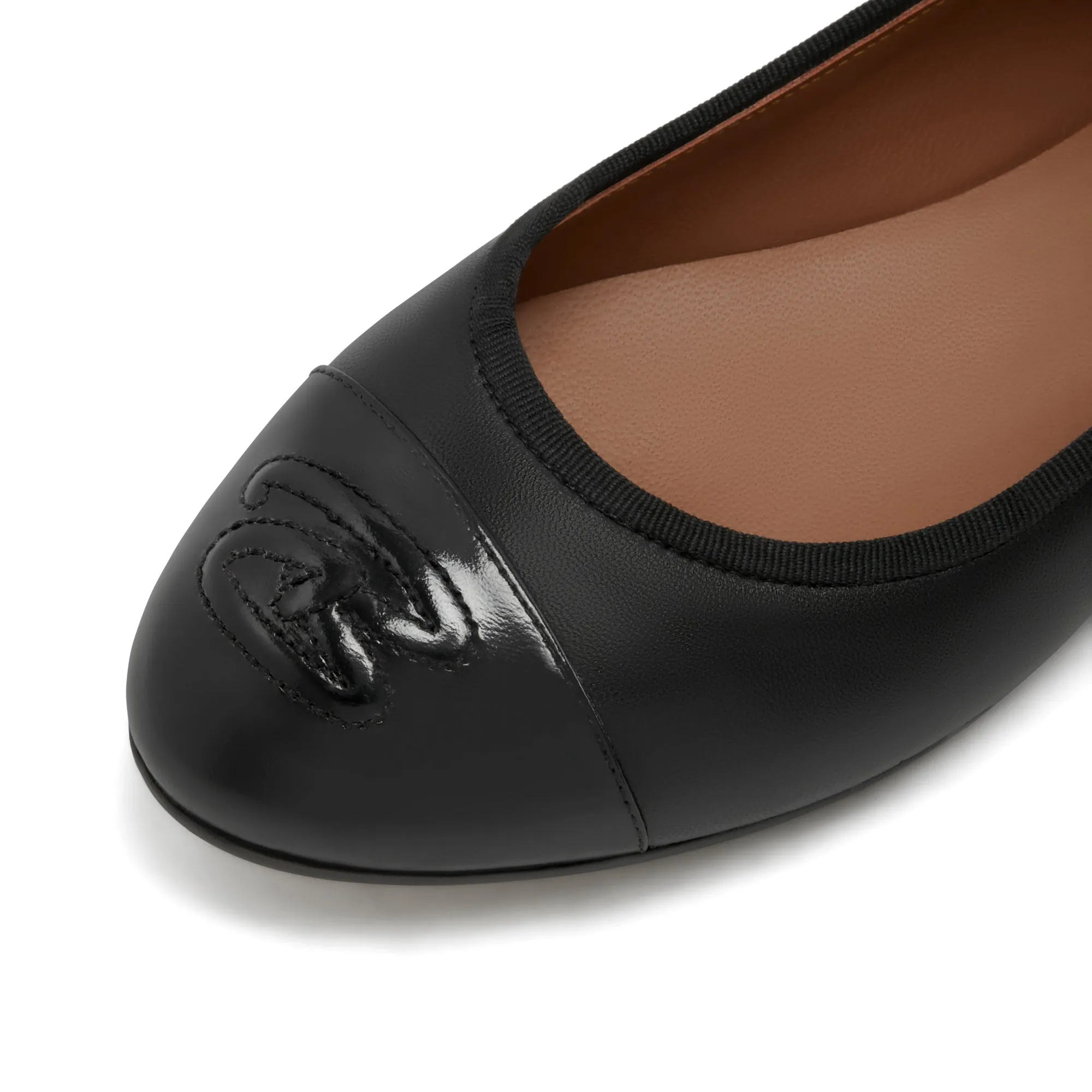 Vendôme Ynes black calfskin leather ballerinas