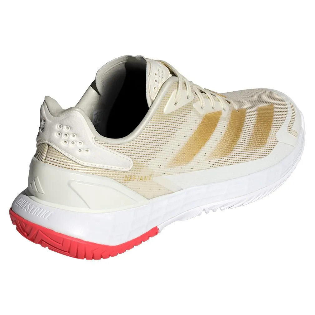 Womens Defiant Speed 2 Tennis Shoes Off White and Gold Metallic