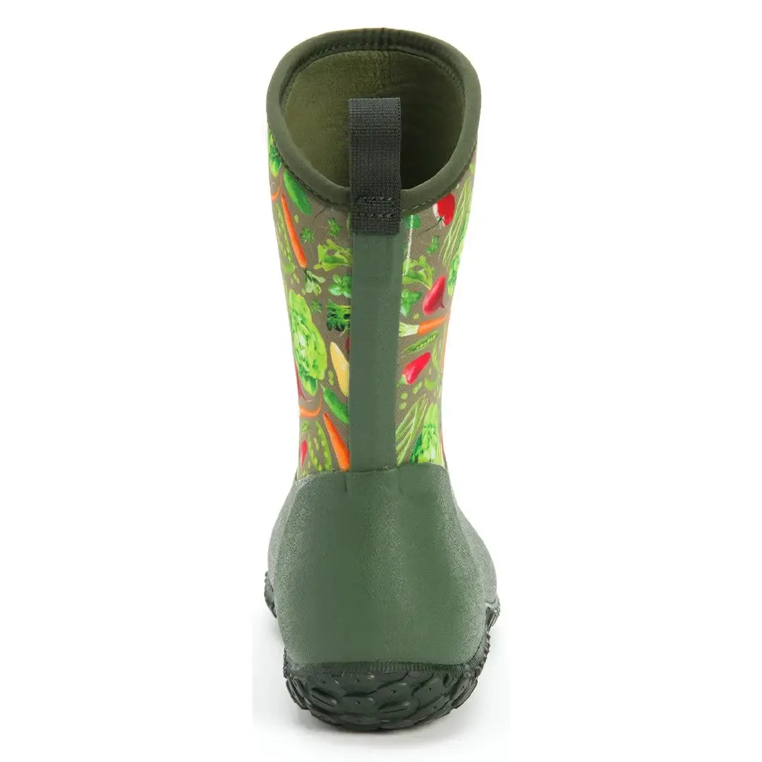 Women's RHS Muckster II Short Boot - Green Veggie Print by Muckboot